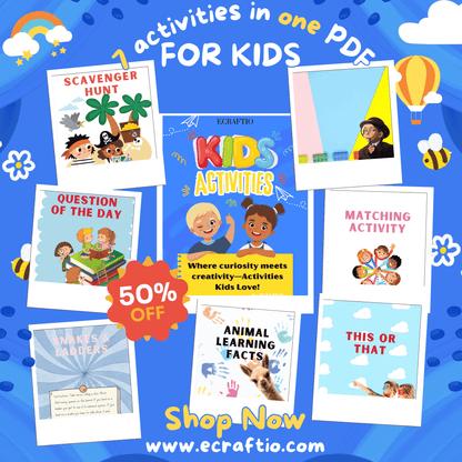 Fun & Educational Kids Activities – 7-in-1 Printable Bundle! (50% OFF + FREE Bonus!)
