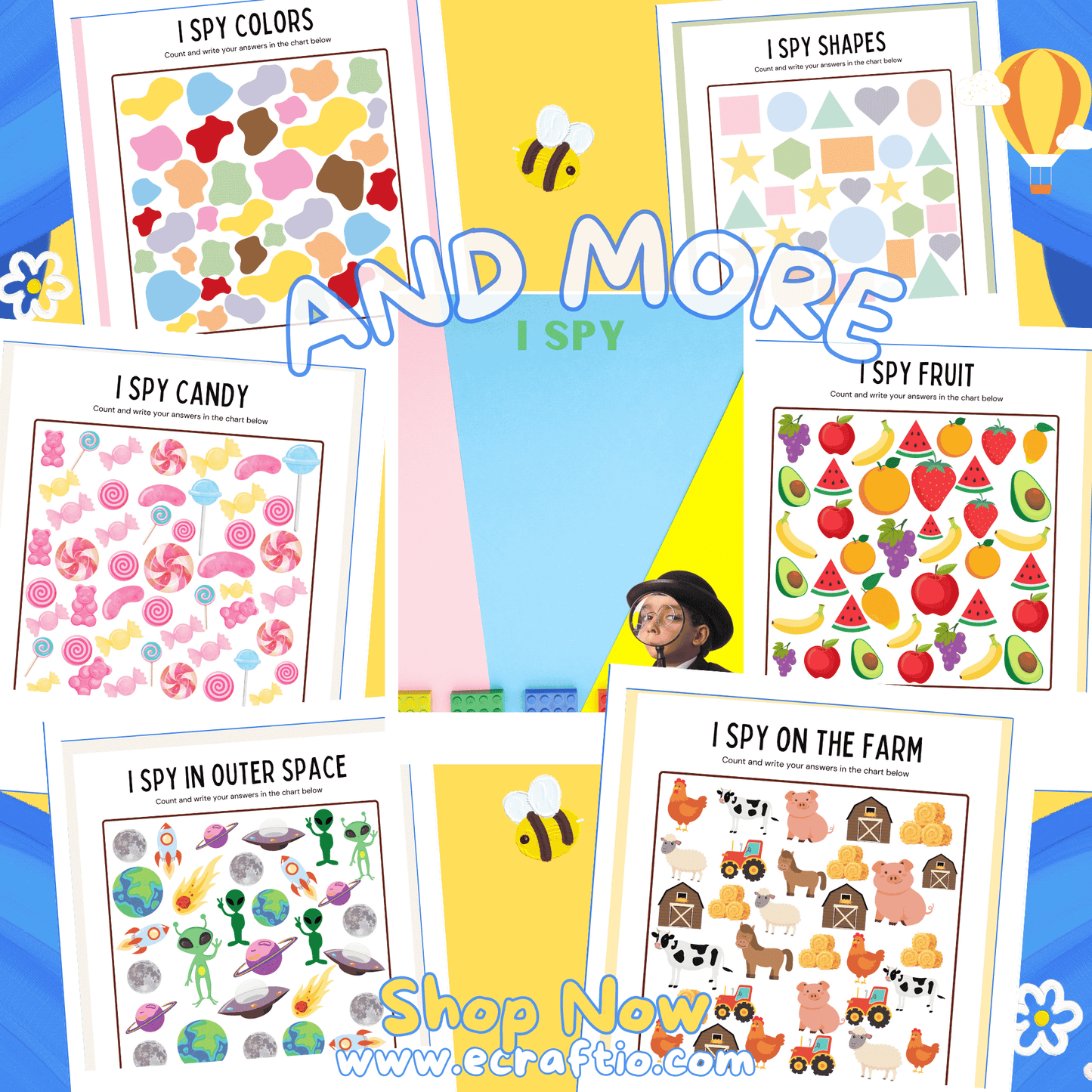 Fun & Educational Kids Activities – 7-in-1 Printable Bundle! (50% OFF + FREE Bonus!)